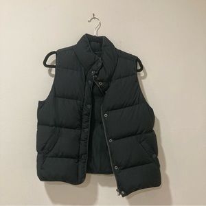 J. Crew Black Puffer Vest Sporty M